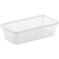 Leecroft 20cm Handy Basket White 10 x 20 x 5cm | Size: 10 x 20 x 5 cm