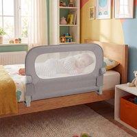 CASART Foldable Toddler Bed Rail 80 cm Long Adjustable Baby Bed Rail Guard in Grey