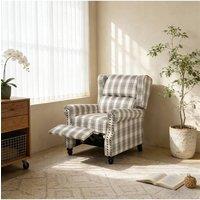 Living and Home Elegant Wingback Recliner Armchair in Grey