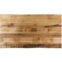 Berkfield Home Table Top Live Edge 110x60x3.8 cm Solid Wood Rough Mango in Brown