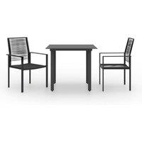 Berkfield Home 3 Piece Garden Dining Set in Black