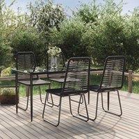 Berkfield Home 5 Piece Garden Dining Set Black