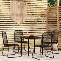 Berkfield Home 5 Piece Garden Dining Set Black
