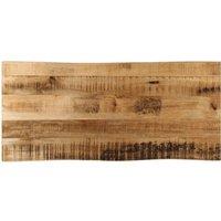 Berkfield Home Table Top Live Edge 100x40x2.5 cm Solid Wood Rough Mango in Brown