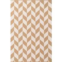 Ted Baker Terrick Reversible Indoor Outdoor Rug Chevron Design in Beige | Size: 120 cm x 170 cm