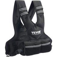 VEVOR Adjustable Weighted Vest 11-20lb With Reflective Stripe in Black