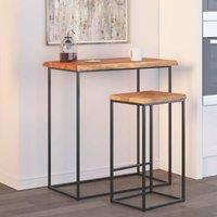 Berkfield Home Table Top 90x40x2.5 cm Rectangular Solid Wood Acacia Live Edge in Brown