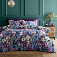 Portfolio Home Ophelia Floral Duvet Cover Quilt Set With Pillow Case Bedding in Purple | Size: King