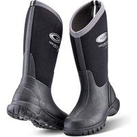Grubs Boots Tideline Calf Height Lightweight Wellington Boots in Black | Size: 6