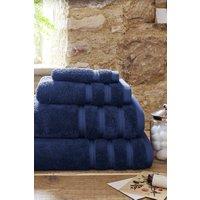 CHRISTY 'Antalya' Turkish Cotton Premium Loose Towels in Dark Blue | Size: Bath Sheet