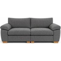 SOFASELECTION UK Amalfi 2 Seater Split Sofa Soft Fabric in Grey | Size: 2 Pack
