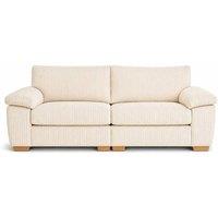 SOFASELECTION UK Amalfi 2 Seater Split Sofa Soft Fabric in Cream | Size: 2 Pack
