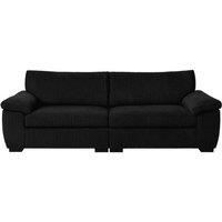 SOFASELECTION UK Amalfi 3 Seater Split Sofa Soft Fabric in Black | Size: 3 Pack