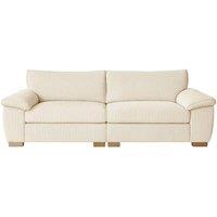SOFASELECTION UK Amalfi 3 Seater Split Sofa Soft Fabric in Cream | Size: 3 Pack
