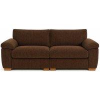 Bliss Furniture Amalfi 2 Seater Split Sofa Soft Fabric in Brown | Size: 2 Person