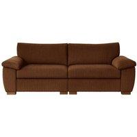 Bliss Furniture Amalfi 3 Seater Split Sofa Soft Fabric in Brown | Size: 3 Pack