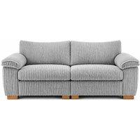Bliss Furniture Amalfi 2 Seater Split Sofa Soft Fabric in Silver | Size: 2 Pack
