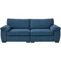 Bliss Furniture Amalfi 3 Seater Split Sofa Soft Fabric in Blue | Size: 3 Pack