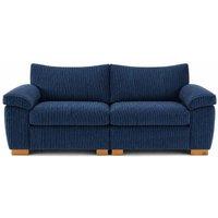 SOFASELECTION UK Amalfi 2 Seater Split Sofa Soft Fabric in Blue | Size: 2 Pack