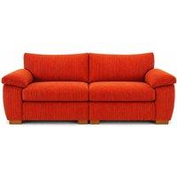SOFASELECTION UK Amalfi 2 Seater Split Sofa Soft Fabric in Orange | Size: 2 Pack