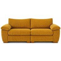SOFASELECTION UK Amalfi 2 Seater Split Sofa Soft Fabric in Mustard | Size: 2 Pack
