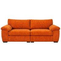 SOFASELECTION UK Amalfi 3 Seater Split Sofa Soft Fabric in Orange | Size: 3 Pack