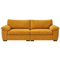 SOFASELECTION UK Amalfi 3 Seater Split Sofa Soft Fabric in Mustard | Size: 3 Pack