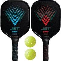 Franklin Jet Pickleball Paddle & Ball Set Set Pack of 2 in Black