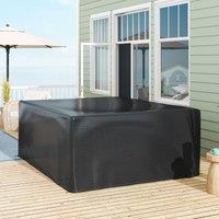 OUTSUNNY 235x190x90cm Large Patio Set Outdoor Garden Furniture Cover Black | Size: 235 x 190 x 90 cm