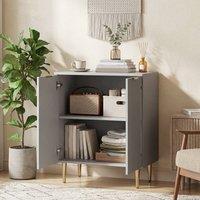 HOMCOM Sideboard Buffet Cabinet with Adjustable Shelf, Grey