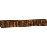 Berkfield Home Wall-mounted TV Cabinets 3 pcs Smoked Oak 100x34.5x40 cm in Brown