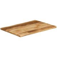 Berkfield Home Table Top Live Edge 90x60x3.8 cm Solid Wood Rough Mango in Brown