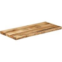 Berkfield Home Table Top Live Edge 90x40x3.8 cm Solid Wood Rough Mango in Brown