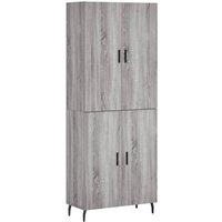 Berkfield Home Highboard Grey Sonoma 69.5x34x180 cm Engineered Wood