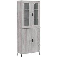 Berkfield Home Highboard Grey Sonoma 69.5x34x180 cm Engineered Wood