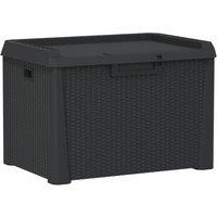Berkfield Home Garden Storage Box Anthracite 125 L PP in Black