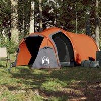 Berkfield Home Modern Camping Tent Tunnel 2-Person Orange Waterproof