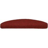 Berkfield Home Self-adhesive Stair Mats 5 pcs Red 65x21x4 cm Needle Punch | Size: Medium