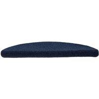 Berkfield Home Self-adhesive Stair Mats 15 pcs Navy 56x17x3 cm Needle Punch | Size: Medium