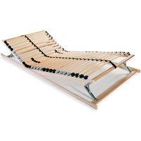 Berkfield Home Slatted Bed Base with 28 Slats 7 Zones 70x200 cm in Brown