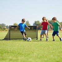 CASART Foldable Soccer Goal 120x57x60 cm Pop-up Football Training Equipment in Black | Size: 120 x 57 x 60 cm
