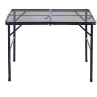 Nordara Portable Folding Table Camping Grill Table 66cm Tall in Black