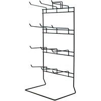 VOGREX 12Pcs Fixed Hook Counter Stand Black Retail Display Shop Stalls | Size: 125mm