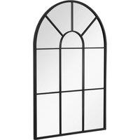 Nordara Modern Arched Wall Mirror for Living Room Bedroom, 91x60cm Black | Size: 91x60 cm
