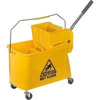 Nordara Professional 20L Mop Bucket with Wheels & Wringer System in Yellow
