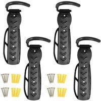 Nordara 4Pcs Steel Bike Rack Wall Mounted Bicycle Hanger Holder in Black