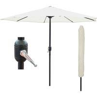 Nordara Cream 2.7M Garden Parasol Lightweight Patio Sun Shade Umbrella