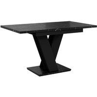 Nordara Black Marble Effect Extendable Dining Table | Size: 0.6m2