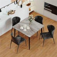 Nordara Grey & Black Heavy Duty Solid Marble Dining Table 32 | Size: 0.6m2