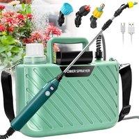 Nordara 5L Cordless Electric Knapsack Pressure Sprayer Rechargeable in Light Green